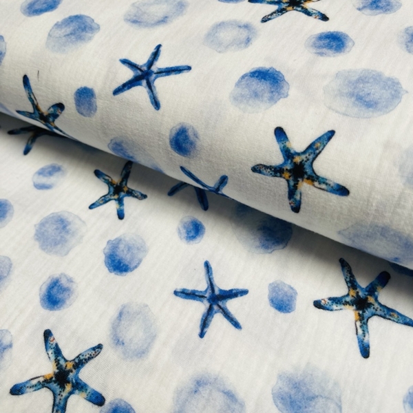 TISSU DOUBLE GAZE DIGITAL THEME MER