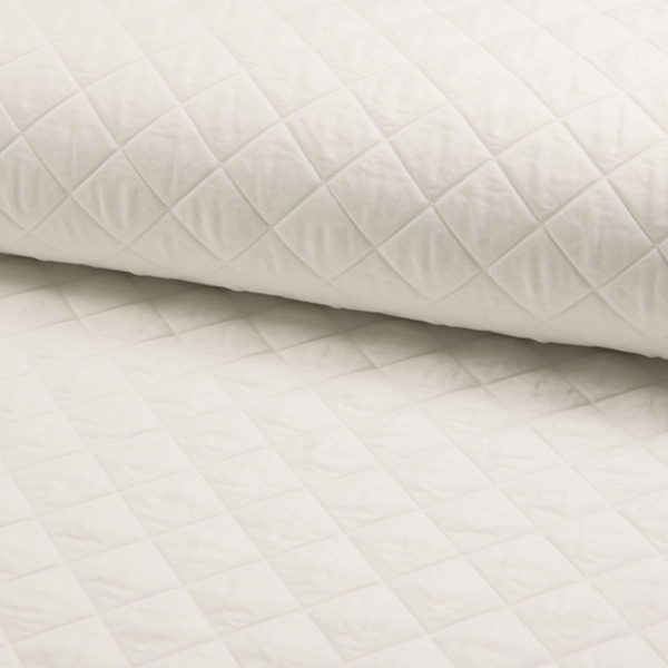 TISSU MATELASSE LOSANGE BLANC