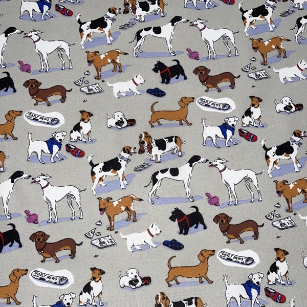 TISSU COTON IMPRIME OEKO-TEX LES CHIENS