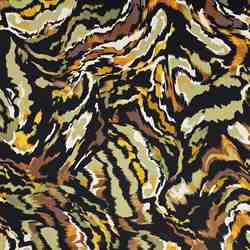 TISSU VISCOSE GEOMETRIQUE VERT KAKI