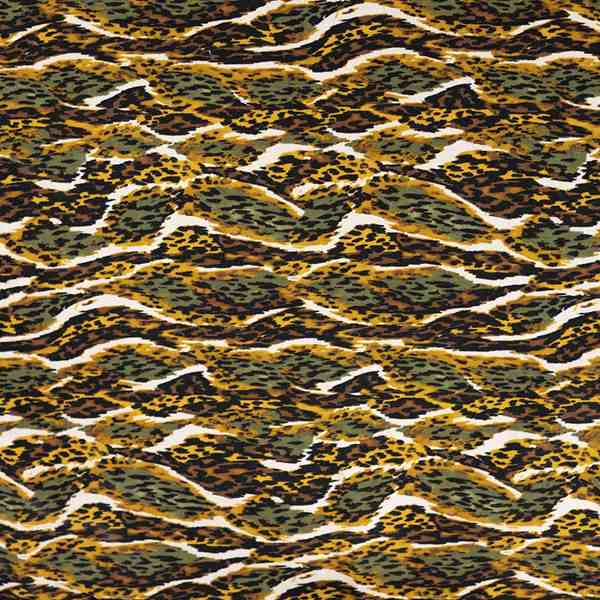TISSU VISCOSE TWILL LEOPARD VERT KAKI
