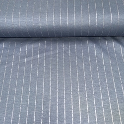 TISSU UNI RAYURE LUREX BLEU