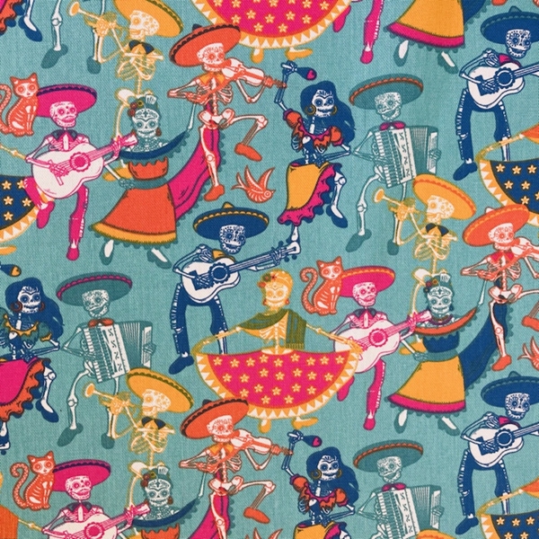 TISSU TOILE COTON FETE MEXICAINE MULTICOLORE