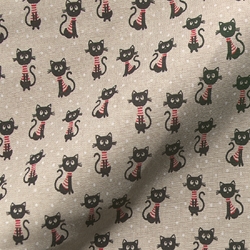 TISSU TOILE ASPECT LIN CHATS MIGNONS