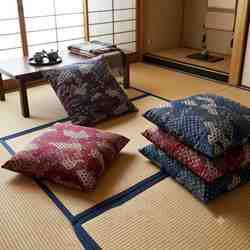 TISSU MFTA COTON SHOGUN BLEU CARMIN