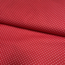 TISSU COTON IMPRIME TETE EPINGLE ROUGE