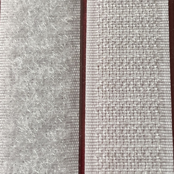 Ruban-agrippant velours crochet adhésif 20mm blanc