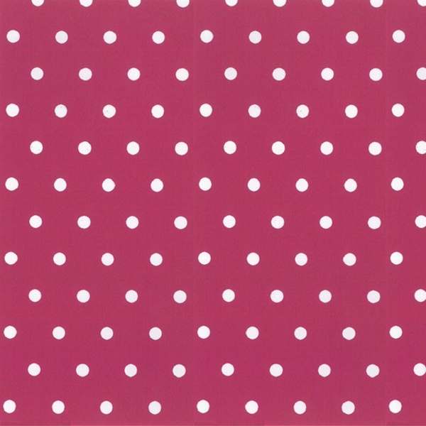 COUPON 3 METRES COTON POIS ROSE FRAMBOISE