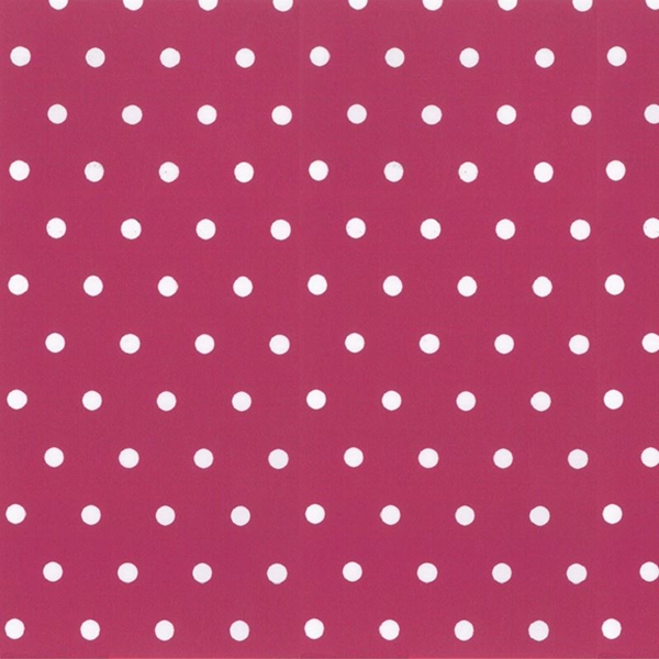 COUPON 3 METRES COTON POIS ROSE FRAMBOISE