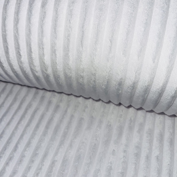 TISSU VELOURS COTELE BLANC