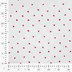 TISSU COTON IMPRIMÉ FRAISES