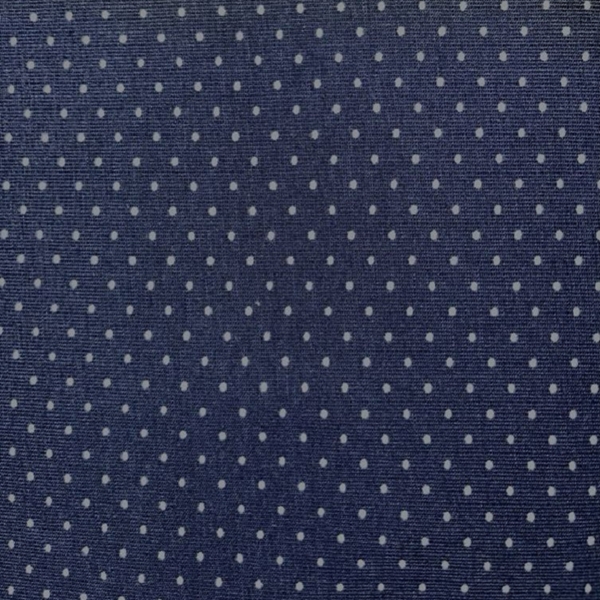 TISSU JERSEY OEKO-TEX TETE D'EPINGLE BLEU MARINE