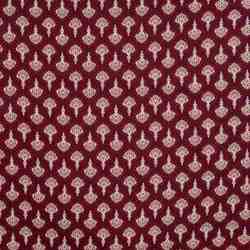 TISSU COTON IMPRIMÉ FLORAL FOND BORDEAUX