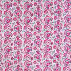 TISSU MATELASSÉ COTON IMPRIMÉ RÉVERSIBLE ROSE