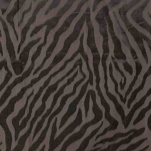 TISSU JACQUARD ZEBRE MARRON